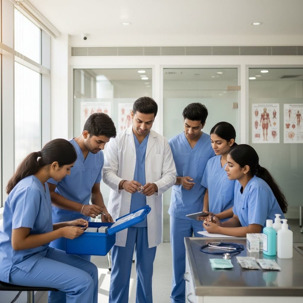 Medical healthcare doctors helping